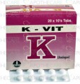 K-Vit Tab 10mg 10x20's