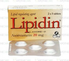 Lipidin Tab 20mg 2x5's