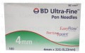 BD Ultra-Fine Pen Needles 4mmx32G 100's