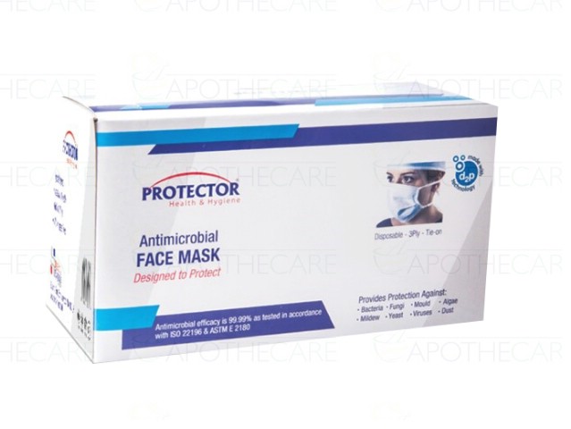 Protector Antimicrobial Face Masks Tie On 50 S