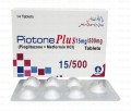 Piotone Plus Tab 15mg/500mg 14's