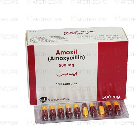 amoxil cap 500 mg precio