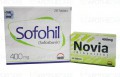 Package of  Sofohil Tab 400mg 28's + 2 Packs of Novia Tab 400mg 30's (FOC)